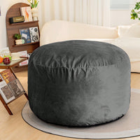 Luxurious 4-Foot Velvet Bean Bag Chair with Soft Fur and Memory Foam for Adults Plush Lazy Sofa with Removable Fluffy Sponge