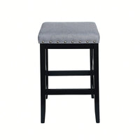 Set Of 2, Elegant Modern Saddle Barstool With Comfortable Cushion And Stylish Design For Kitchen Or Home Bar