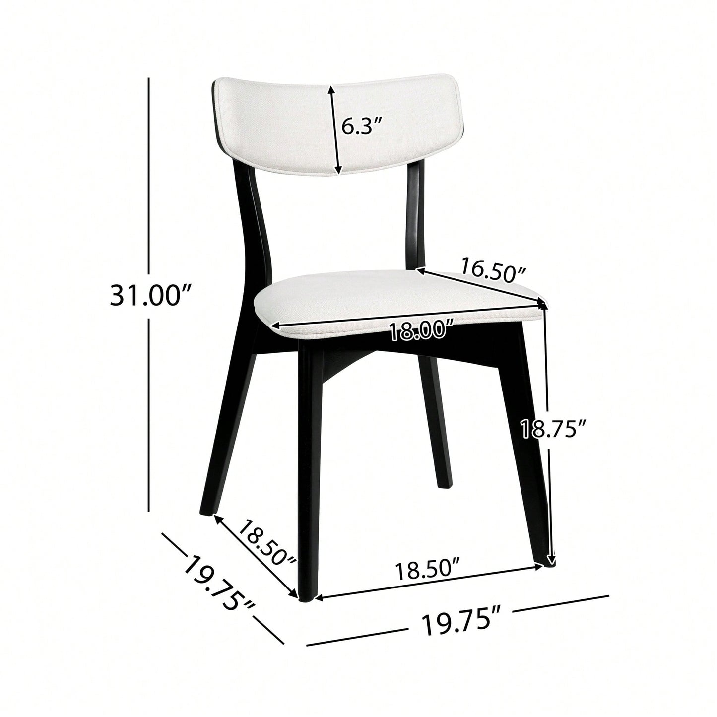 Elegant Set Of 2 Modern Dining Chairs For Stylish Home Decor