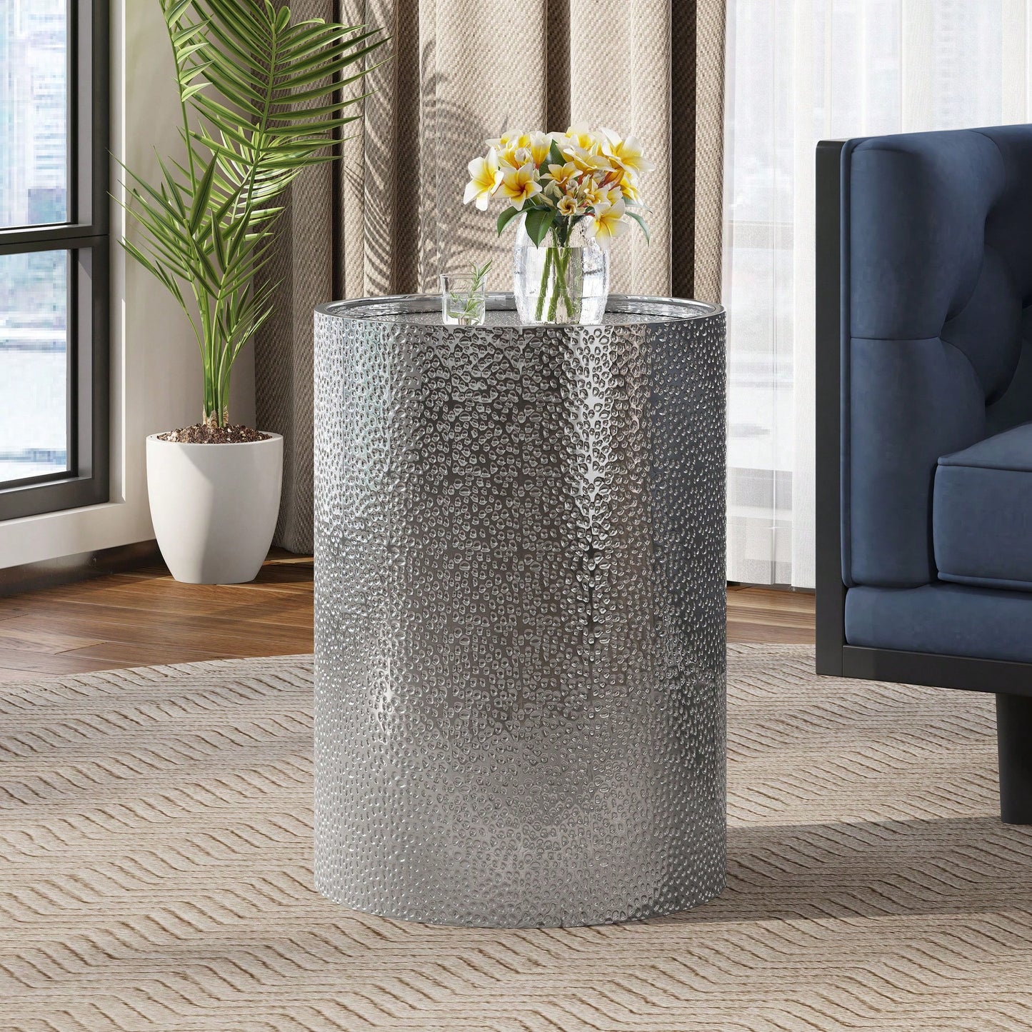 Modern Minimalist Metal Side Table For Living Room And Bedroom Decor