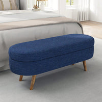 Ottoman Storage Bench With Rubber Wood Legs Stylish And Functional Furniture Solution
