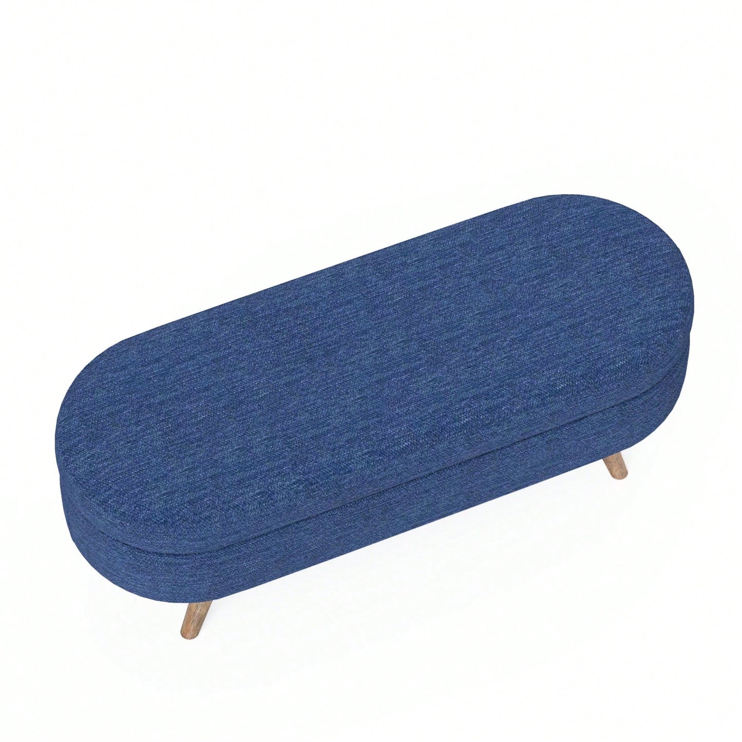 Ottoman Storage Bench With Rubber Wood Legs Stylish And Functional Furniture Solution
