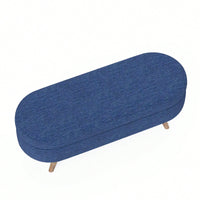 Ottoman Storage Bench With Rubber Wood Legs Stylish And Functional Furniture Solution