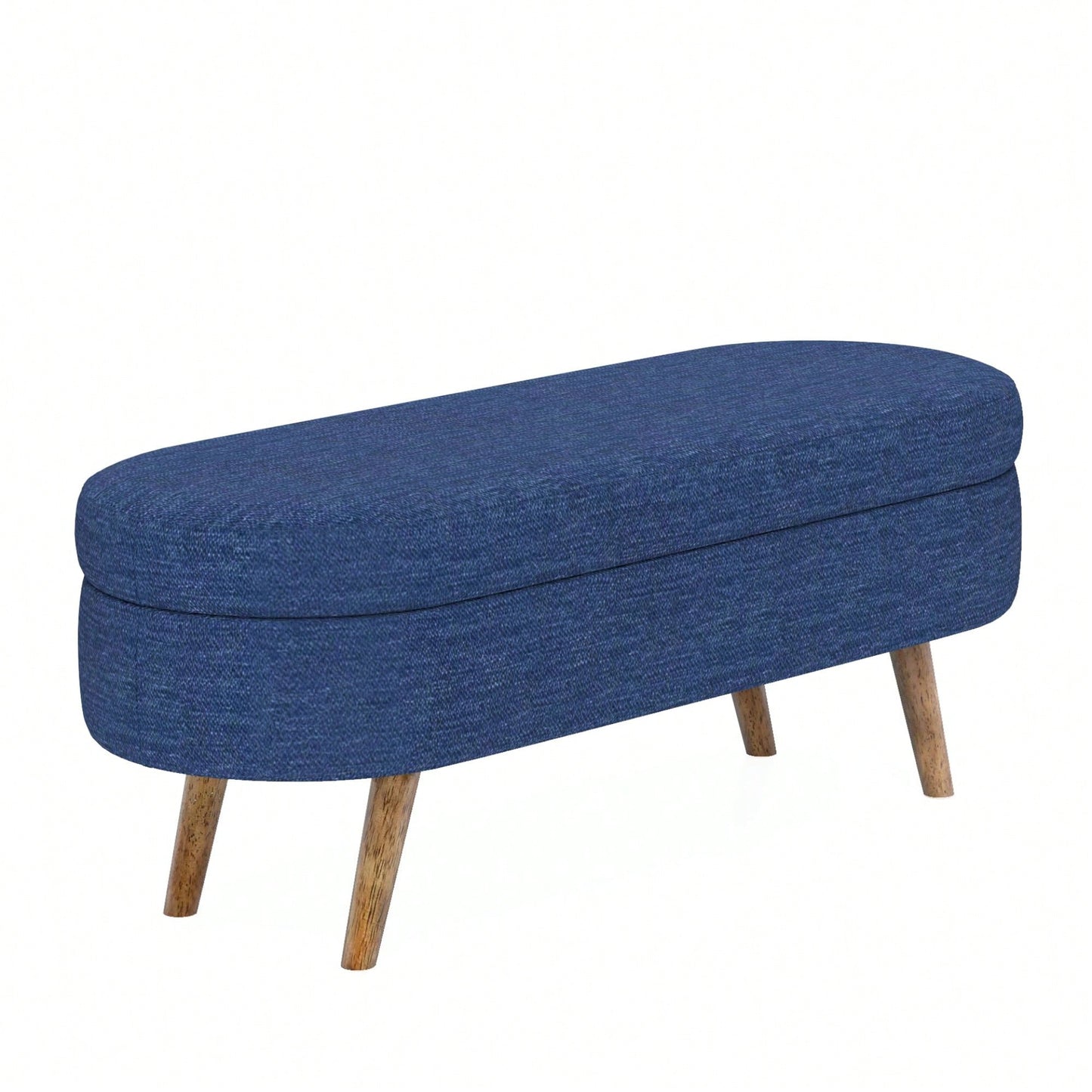Ottoman Storage Bench With Rubber Wood Legs Stylish And Functional Furniture Solution