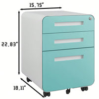 3 Drawer Mobile File Cabinet Under Desk Versatile Storage for Legal Letter A4 Files 5 Wheel Anti-Tilt Cold Rolled Steel Waterproof Design