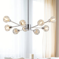 Elegant 9-Light Golden Crystal Chandelier For Living Room Dining Room Bedroom Kitchen Lighting Fixtures