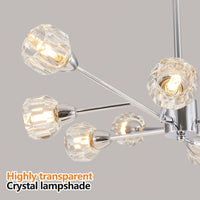 Elegant 9-Light Golden Crystal Chandelier For Living Room Dining Room Bedroom Kitchen Lighting Fixtures