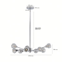 Elegant 9-Light Golden Crystal Chandelier For Living Room Dining Room Bedroom Kitchen Lighting Fixtures