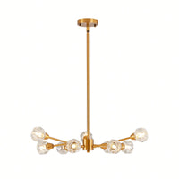 Elegant 9-Light Golden Crystal Chandelier For Living Room Dining Room Bedroom Kitchen Lighting Fixtures