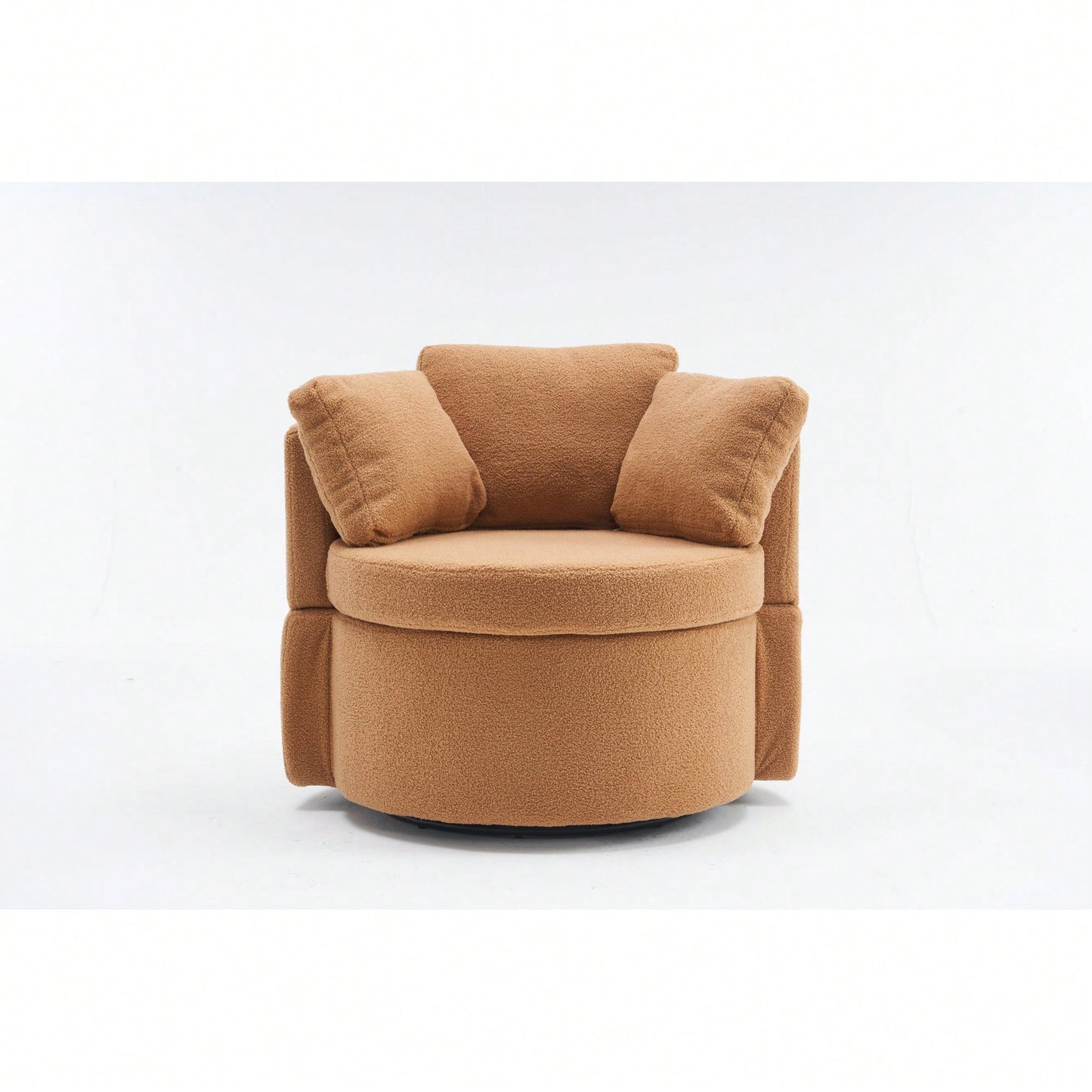 Swivel And Storage Chair With Back Cushion For Living Room