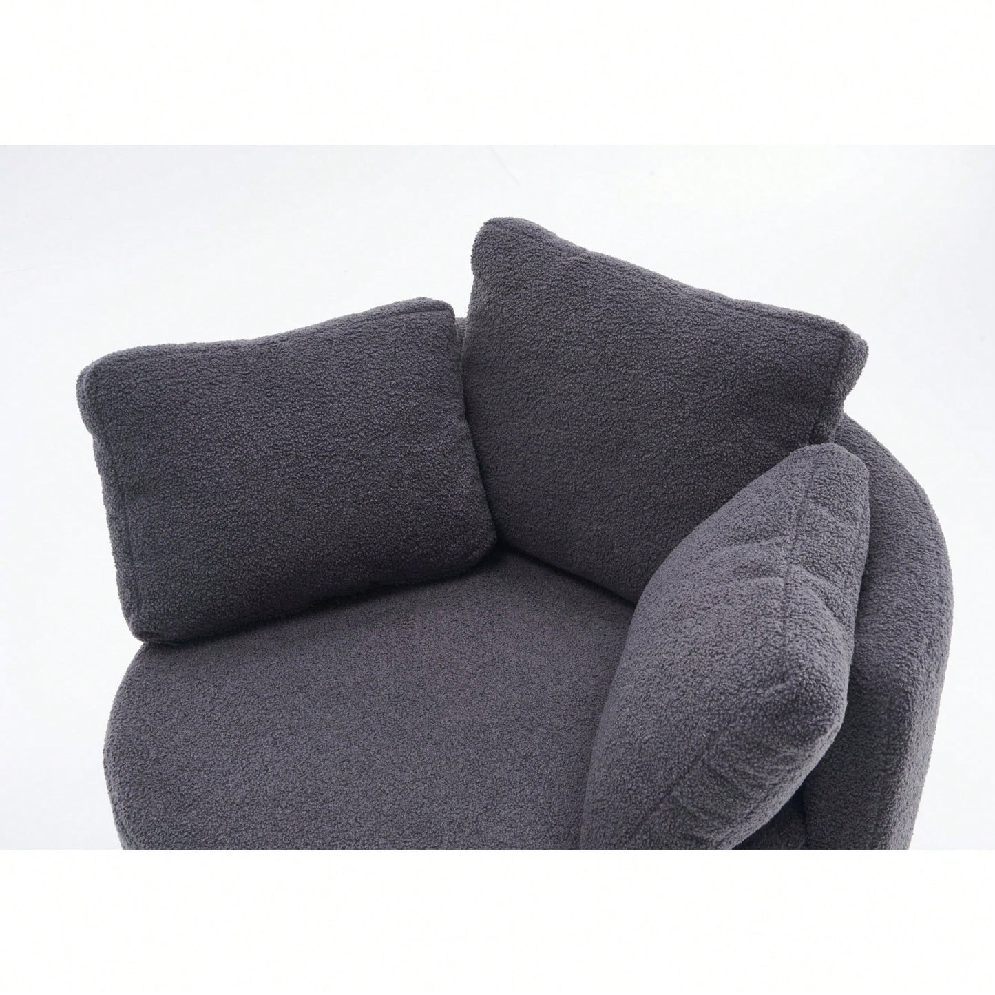 Swivel And Storage Chair With Back Cushion For Living Room