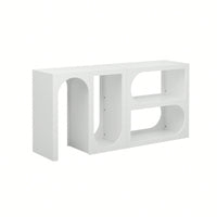 Modular Entryway Console Table With Rectangular And Curved Design For Customizable Arrangements In Study, Entrance, And Living Room