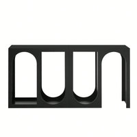 Modular Entryway Console Table With Rectangular And Curved Design For Customizable Arrangements In Study, Entrance, And Living Room