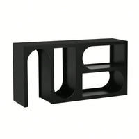 Modular Entryway Console Table With Rectangular And Curved Design For Customizable Arrangements In Study, Entrance, And Living Room