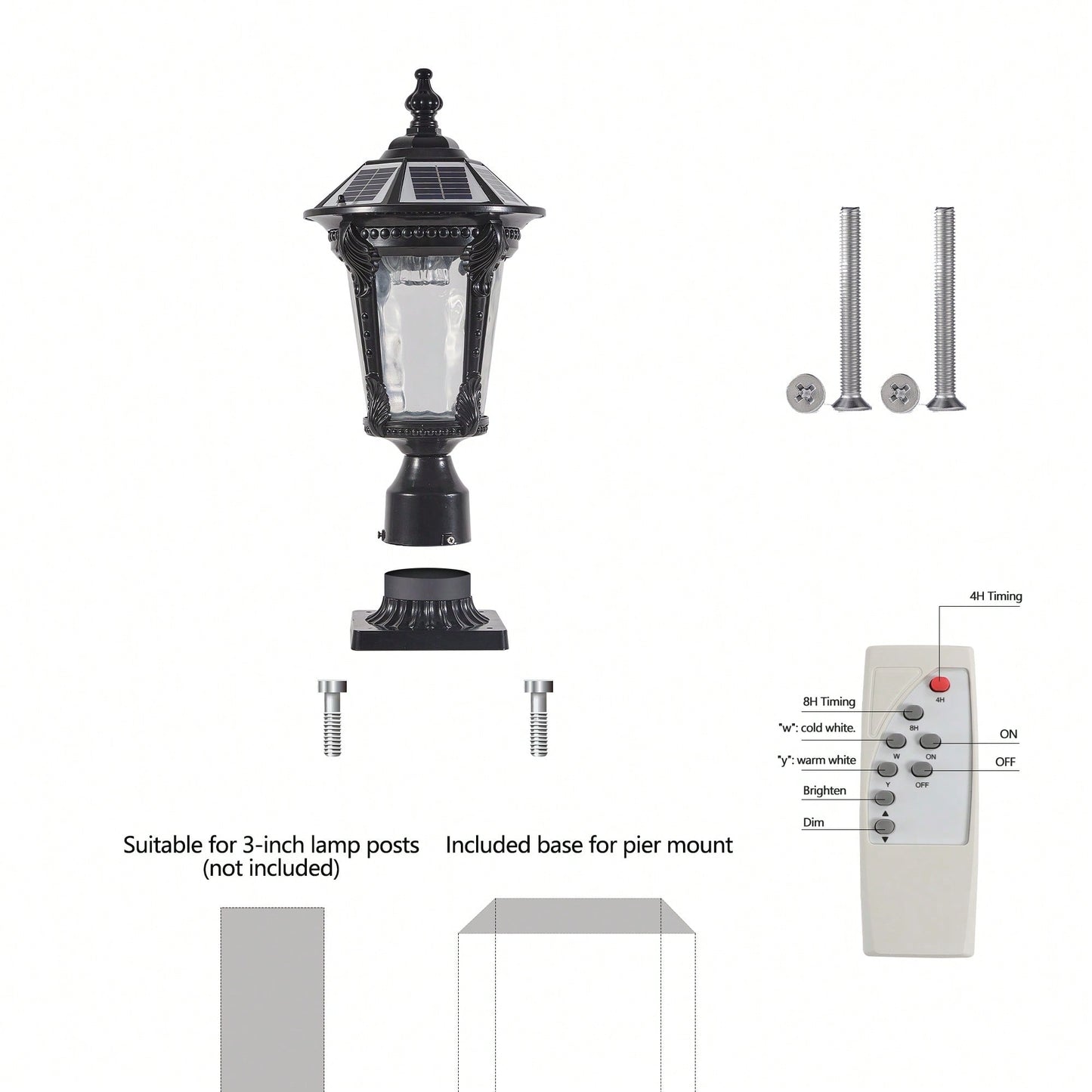 Dimmable Retro Solar LED Light For Outdoor Decor 1 Pack