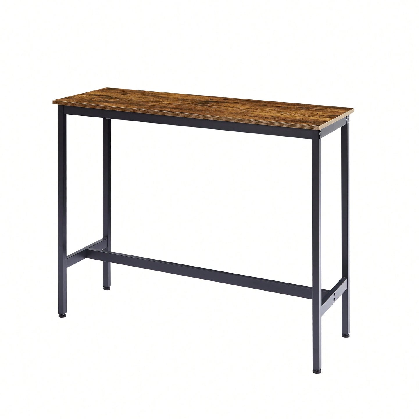 Bar Table Set With 2 PU Soft Seat Bar Stools And Backrest 43.31 Inch Long 15.75 Inch Wide 35.43 Inch High