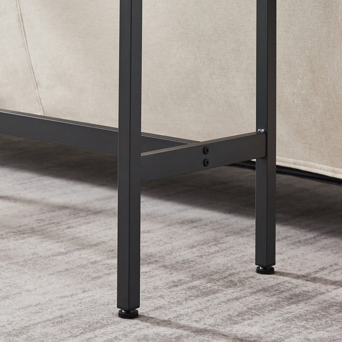 Bar Table Set With 2 PU Soft Seat Bar Stools And Backrest 43.31 Inch Long 15.75 Inch Wide 35.43 Inch High