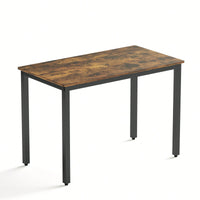 Industrial Rustic Dining Table Set With 2 Benches And Chairs For Kitchen Breakfast Living Room Party Room
