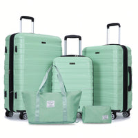 Expandable 5-Piece Hard Shell Luggage Set With TSA Lock And Spinner Wheels Lightweight Travel Bags For Men And Women
