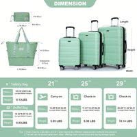 Expandable 5-Piece Hard Shell Luggage Set With TSA Lock And Spinner Wheels Lightweight Travel Bags For Men And Women