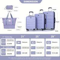 Expandable 5-Piece Hard Shell Luggage Set With TSA Lock And Spinner Wheels Lightweight Travel Bags For Men And Women