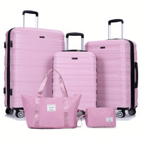 Expandable 5-Piece Hard Shell Luggage Set With TSA Lock And Spinner Wheels Lightweight Travel Bags For Men And Women