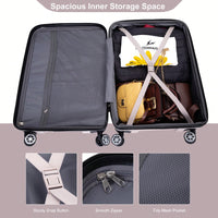Expandable 5-Piece Hard Shell Luggage Set With TSA Lock And Spinner Wheels Lightweight Travel Bags For Men And Women