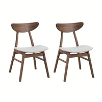 Modern Upholstered Wooden Dining Chairs Set Of 2 For Kitchen Living Room Restaurant Black