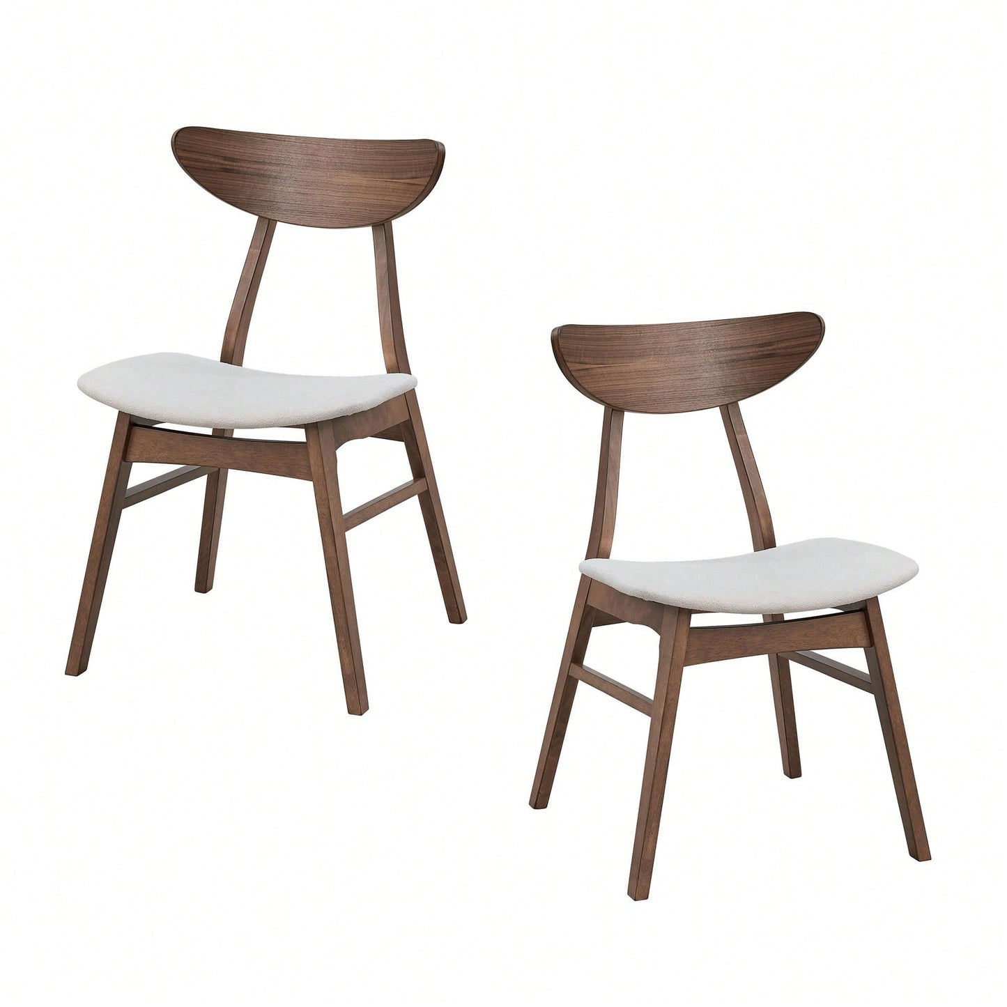 Modern Upholstered Wooden Dining Chairs Set Of 2 For Kitchen Living Room Restaurant Black
