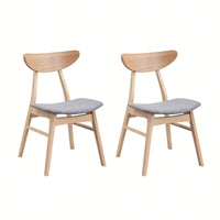 Modern Upholstered Wooden Dining Chairs Set Of 2 For Kitchen Living Room Restaurant Black