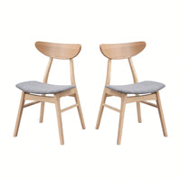 Modern Upholstered Wooden Dining Chairs Set Of 2 For Kitchen Living Room Restaurant Black