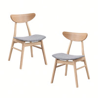 Modern Upholstered Wooden Dining Chairs Set Of 2 For Kitchen Living Room Restaurant Black
