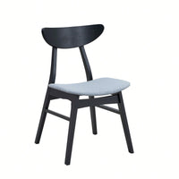 Modern Upholstered Wooden Dining Chairs Set Of 2 For Kitchen Living Room Restaurant Black