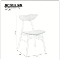 Modern Upholstered Wooden Dining Chairs Set Of 2 For Kitchen Living Room Restaurant Black
