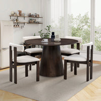 Set Of 2 Modern Boucle Upholstered Dining Chairs With Open Back Mid Century Style For Kitchen And Living Room