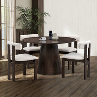 Set Of 2 Modern Boucle Upholstered Dining Chairs With Open Back Mid Century Style For Kitchen And Living Room