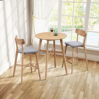 Modern Upholstered Kitchen Island Bar Chairs Set Of 2 With Backrest And Footrest For Pub Living Room And Restaurant Black Wooden Frame