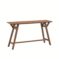 Modern Narrow Console Table With Solid Wood Legs For Living Room Entryway Hallway Black MDF Design
