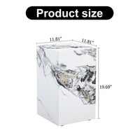 Stylish Cube Design Coffee Table In White MDF With Sticker Finish Ideal For Home Decor