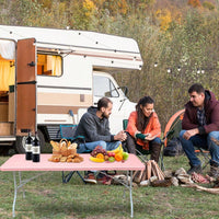 6ft Portable Pink Folding Table For Camping Picnics And Parties High Load Bearing Foldable Design