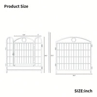 Indoor Outdoor 24 Inch 8 Panel Heavy Duty Metal Dog Playpen With Doors For Small Medium Large Dogs Foldable Pet Exercise Fence