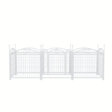 Indoor Outdoor 24 Inch 8 Panel Heavy Duty Metal Dog Playpen With Doors For Small Medium Large Dogs Foldable Pet Exercise Fence