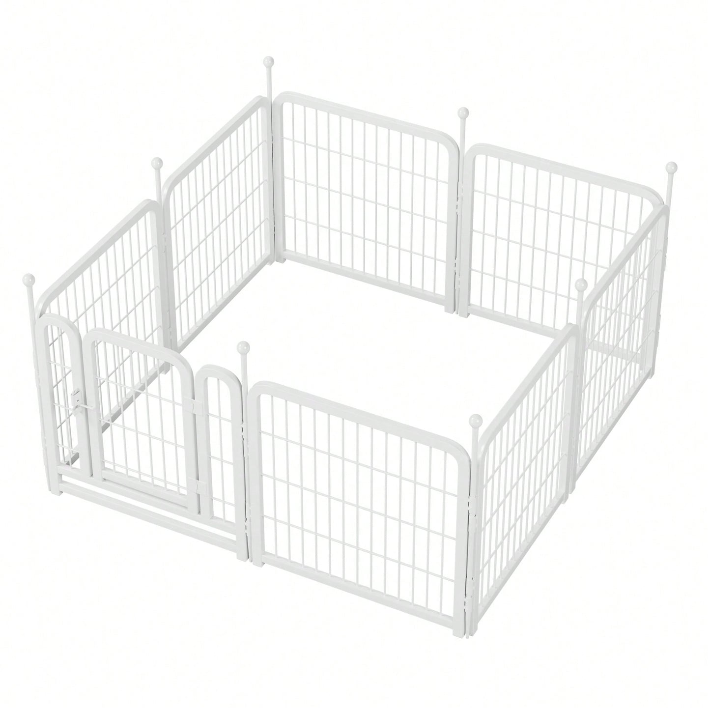 8 Panel 24 Inch Heavy Duty Dog Playpen For Indoor Outdoor Use - Foldable Pet Exercise Fence For Large Medium Small Dogs