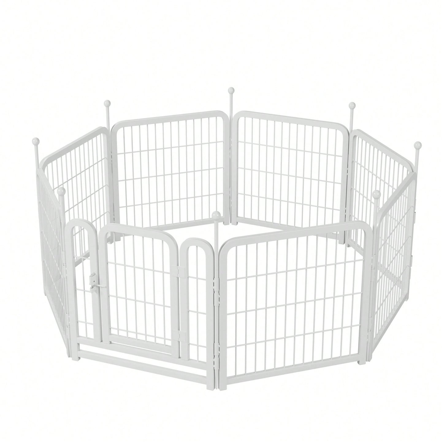 8 Panel 24 Inch Heavy Duty Dog Playpen For Indoor Outdoor Use - Foldable Pet Exercise Fence For Large Medium Small Dogs