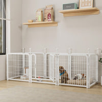 8 Panel 24 Inch Heavy Duty Dog Playpen For Indoor Outdoor Use - Foldable Pet Exercise Fence For Large Medium Small Dogs