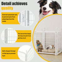 8 Panel 24 Inch Heavy Duty Dog Playpen For Indoor Outdoor Use - Foldable Pet Exercise Fence For Large Medium Small Dogs