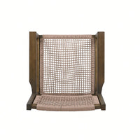 Set Of 2 Light Brown Braided Dining Chairs For Stylish Home Decor