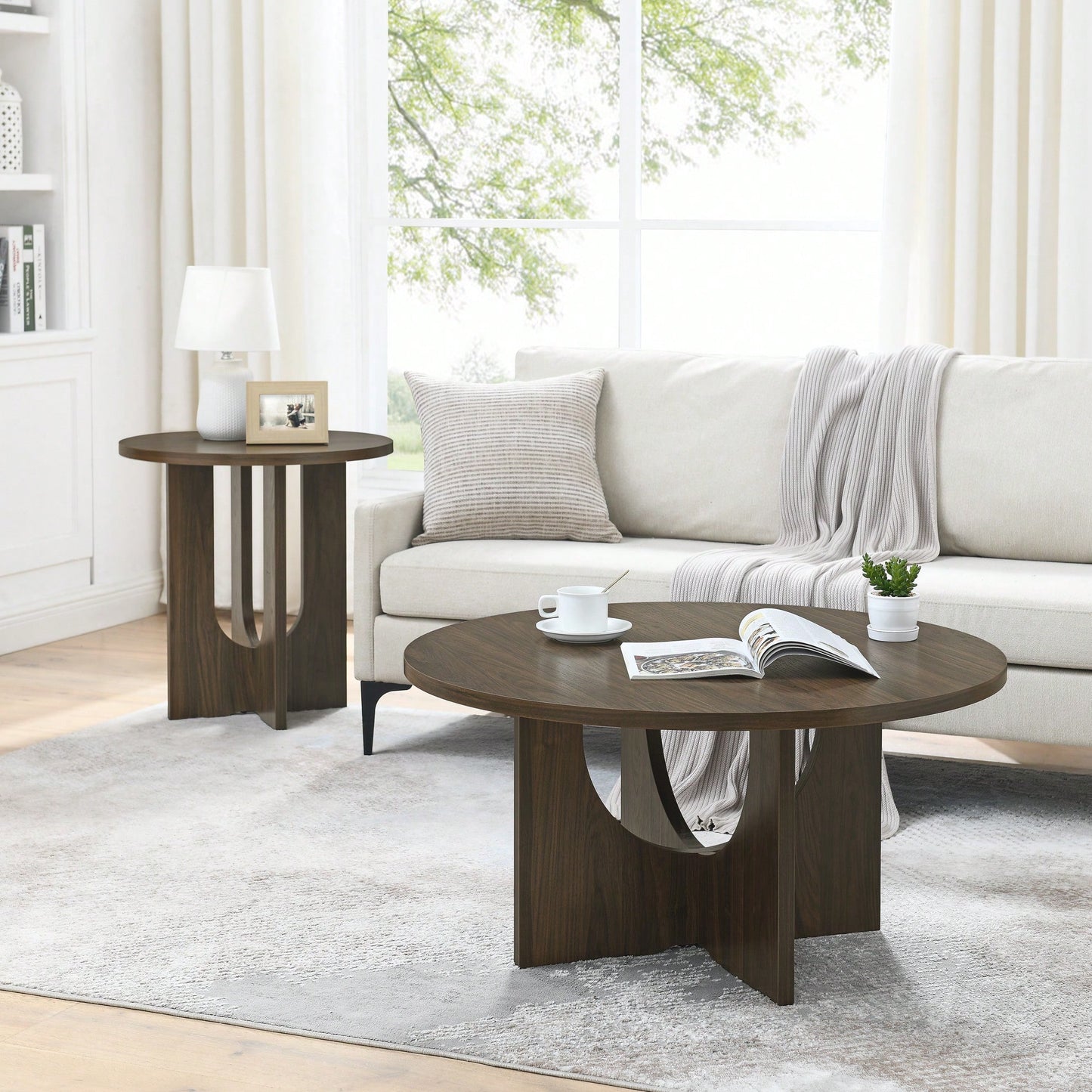 Stylish Solid Wood Coffee Table In Nordic Minimalist Design For Home And Office Use