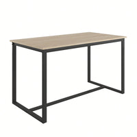 Industrial Style Five-Piece Dining Set With Backrest Sturdy Table And Chairs