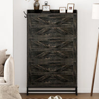 Stylish Grey Shoe Cabinet For Entryway And Balcony Storage, Large Capacity Shoe Rack For Organized Footwear